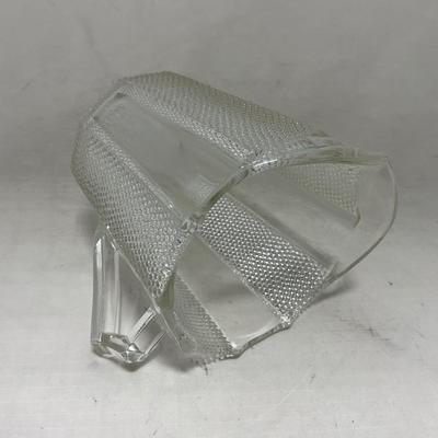 -103- Clear Glass | Dotted Pattern | Covered Butter Dish | Covered Sugar & Creamer
