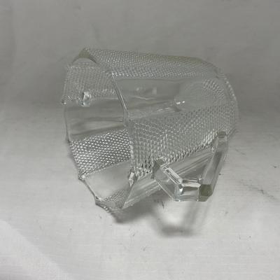 -103- Clear Glass | Dotted Pattern | Covered Butter Dish | Covered Sugar & Creamer