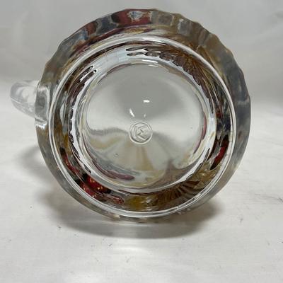 -106- Red & Gold | Northwood EAPG | Cherries Pattern | Covered Butter Dish | Creamer & Sugar