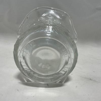 -107- Clear Glass | Northwood EAPG Style | Cherries Pattern | Covered Butter Dish | Creamer & Sugar