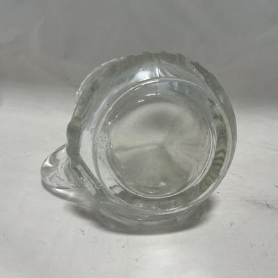 -107- Clear Glass | Northwood EAPG Style | Cherries Pattern | Covered Butter Dish | Creamer & Sugar