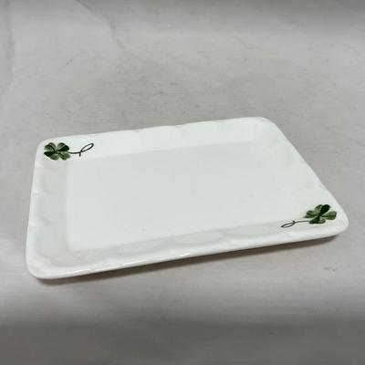 -108- White & Flowered | Glazed | Covered Sugar Dish & Spoon | Covered Butter Dish