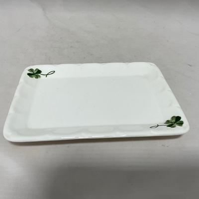 -108- White & Flowered | Glazed | Covered Sugar Dish & Spoon | Covered Butter Dish