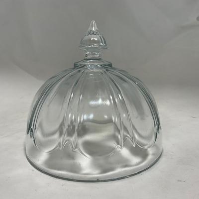 -112- Clear Glass | Covered Butter Dish