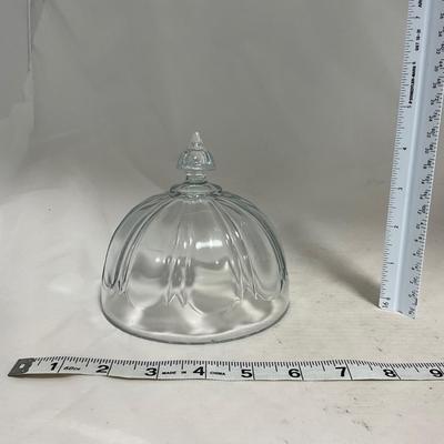 -112- Clear Glass | Covered Butter Dish