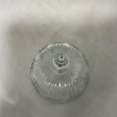 -112- Clear Glass | Covered Butter Dish