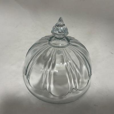 -112- Clear Glass | Covered Butter Dish