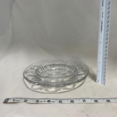 -112- Clear Glass | Covered Butter Dish