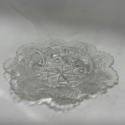 -114- Medium Sized | Clear Glass | Covered Butter Dish