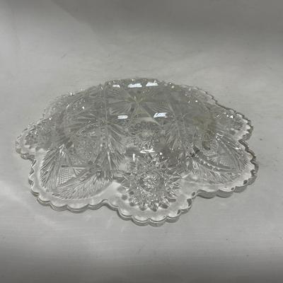 -114- Medium Sized | Clear Glass | Covered Butter Dish