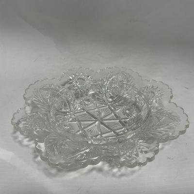 -114- Medium Sized | Clear Glass | Covered Butter Dish