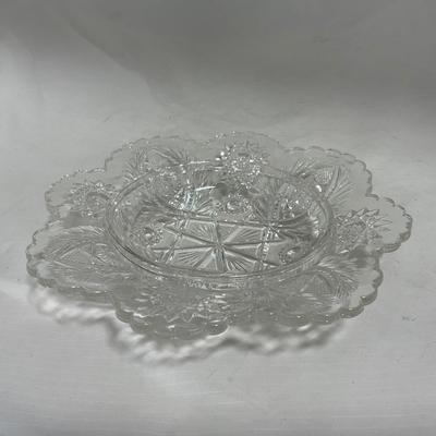 -114- Medium Sized | Clear Glass | Covered Butter Dish