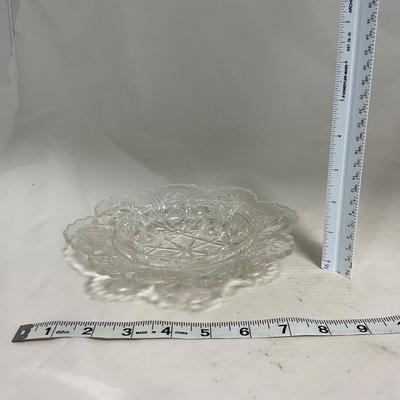 -114- Medium Sized | Clear Glass | Covered Butter Dish