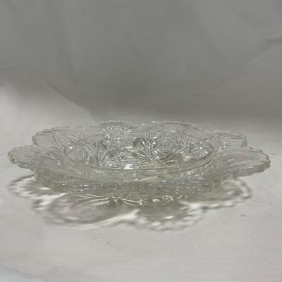 -114- Medium Sized | Clear Glass | Covered Butter Dish