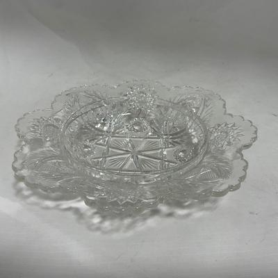 -114- Medium Sized | Clear Glass | Covered Butter Dish