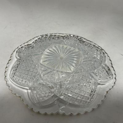 -116- Heavy Clear with Gold Accents | Covered Butter Dish | Lidded Jar | Jar | Creamer & Sugar