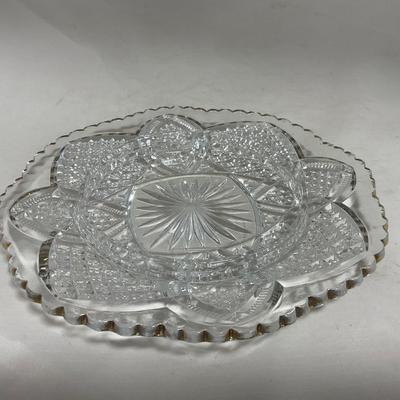 -116- Heavy Clear with Gold Accents | Covered Butter Dish | Lidded Jar | Jar | Creamer & Sugar