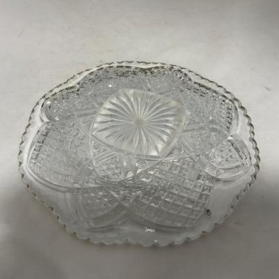 -116- Heavy Clear with Gold Accents | Covered Butter Dish | Lidded Jar | Jar | Creamer & Sugar