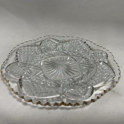 -116- Heavy Clear with Gold Accents | Covered Butter Dish | Lidded Jar | Jar | Creamer & Sugar