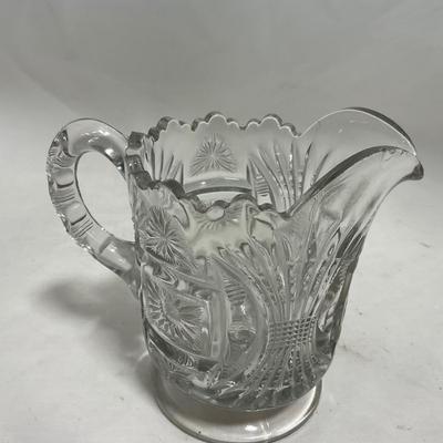 -117- Clear Glass | Creamer & Sugar Set