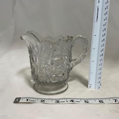 -117- Clear Glass | Creamer & Sugar Set