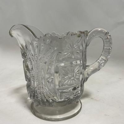 -117- Clear Glass | Creamer & Sugar Set