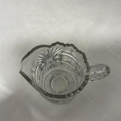 -117- Clear Glass | Creamer & Sugar Set