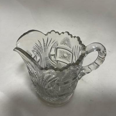 -117- Clear Glass | Creamer & Sugar Set