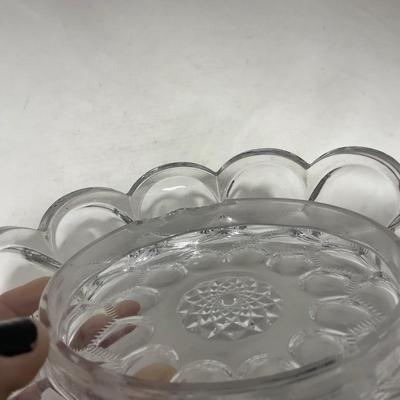 -118- Clear Glass | Covered Butter Dish
