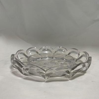 -118- Clear Glass | Covered Butter Dish