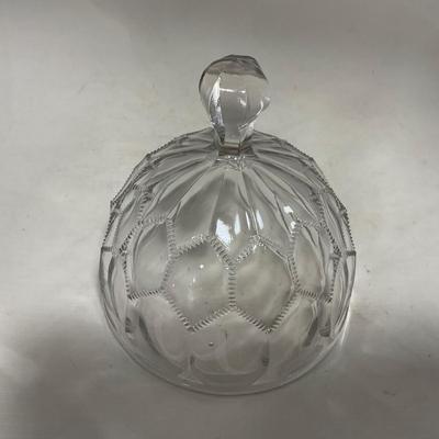 -118- Clear Glass | Covered Butter Dish