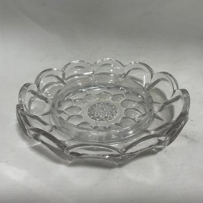 -118- Clear Glass | Covered Butter Dish