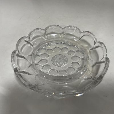 -118- Clear Glass | Covered Butter Dish
