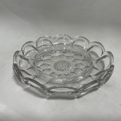 -118- Clear Glass | Covered Butter Dish