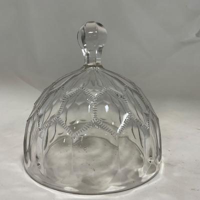 -118- Clear Glass | Covered Butter Dish