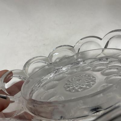 -118- Clear Glass | Covered Butter Dish