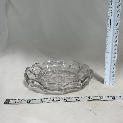 -118- Clear Glass | Covered Butter Dish