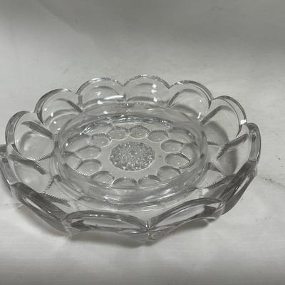 -118- Clear Glass | Covered Butter Dish