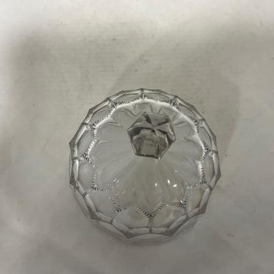 -118- Clear Glass | Covered Butter Dish