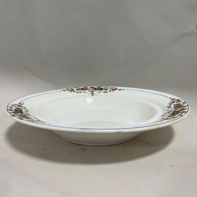 -119- White with Floral Designs | Insert | Marked | Covered Butter Dish