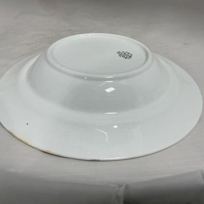 -119- White with Floral Designs | Insert | Marked | Covered Butter Dish