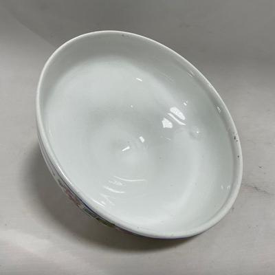 -119- White with Floral Designs | Insert | Marked | Covered Butter Dish