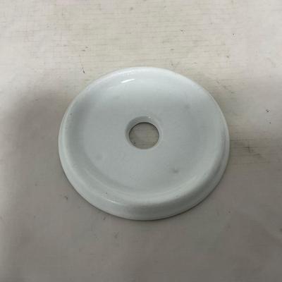 -119- White with Floral Designs | Insert | Marked | Covered Butter Dish