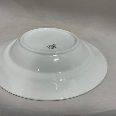 -119- White with Floral Designs | Insert | Marked | Covered Butter Dish
