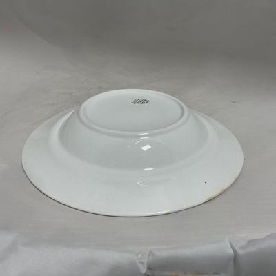 -119- White with Floral Designs | Insert | Marked | Covered Butter Dish