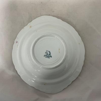 -120- White with Gold Accents | Insert | Marked | Covered Butter Dish