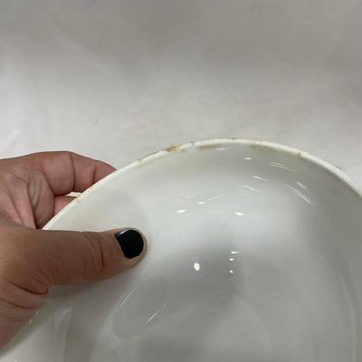 -120- White with Gold Accents | Insert | Marked | Covered Butter Dish