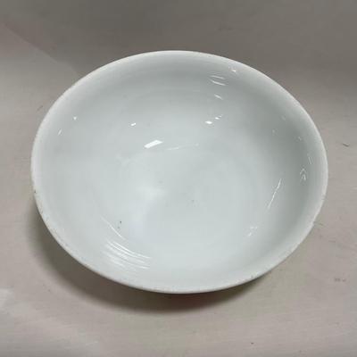 -121- White & Floral | Marked | Covered Butter Dish