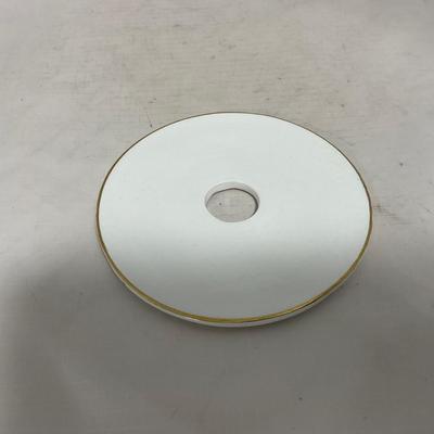-122- White & Gold Accent | Insert | Marked | Covered Butter Dish