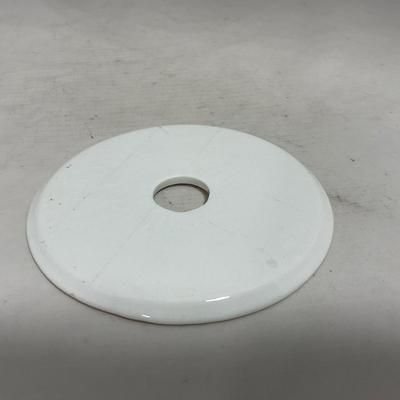 -122- White & Gold Accent | Insert | Marked | Covered Butter Dish